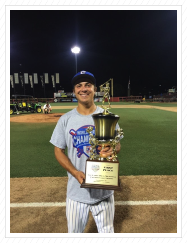 Colby with Championship trophy from the NBC World series 2016 Colby with Championship trophy from the NBC World series 2016