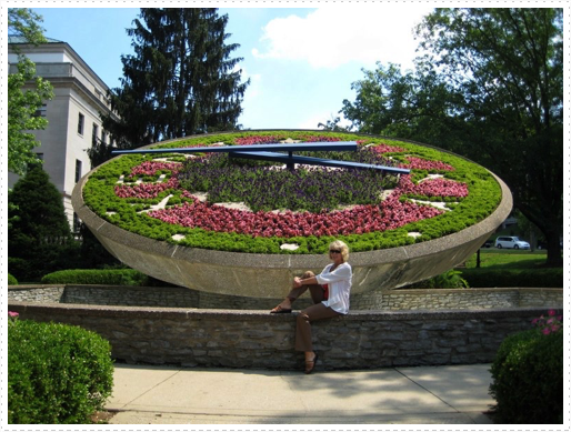 Betz at KY Capitol flower clock Betz at KY Capitol flower clock